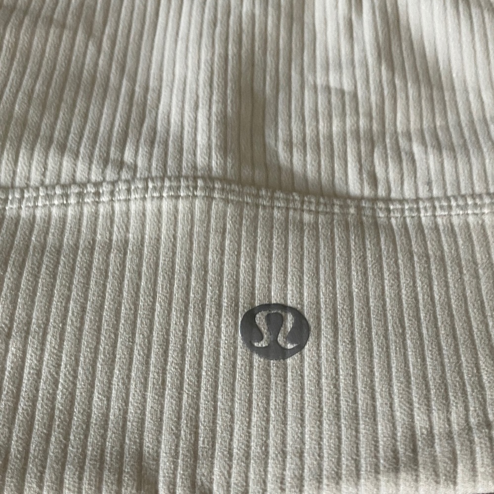 Lululemon One-Shoulder Ribbed Cream Top - Picture 3 of 7